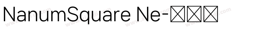 NanumSquare Ne字体转换